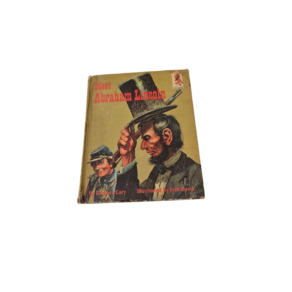 Meet Abraham Lincoln Barbara Cary 1965 Vintage Hardcover Step-Up Book Jack Davis